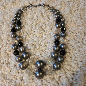 Vintage 2 strand bead Necklace 50s 60s